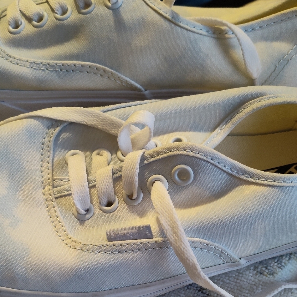 Vans Blue and White Canvas Sneakers - Picture 3 of 3